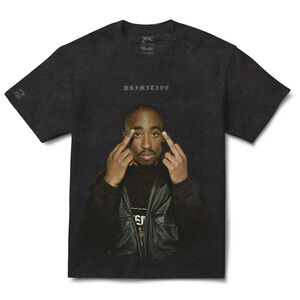 Primitive Skate Men's X Tupac Shakur 2Pac Icon Oversized Heavyweight Tee T-Shirt